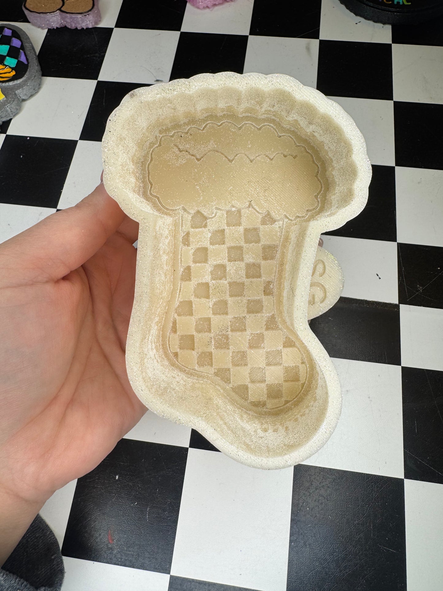 Checkered Stocking - Southern Glitter